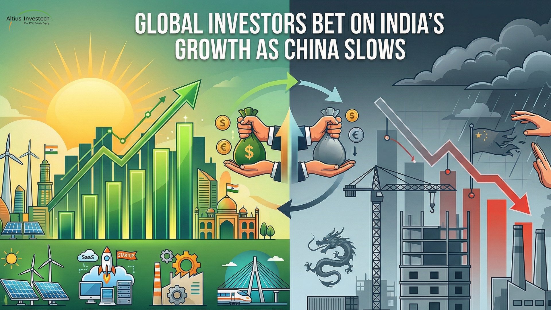 You are currently viewing The Great Divergence: Why Global Capital is leaving China for India’s Unlisted Giants